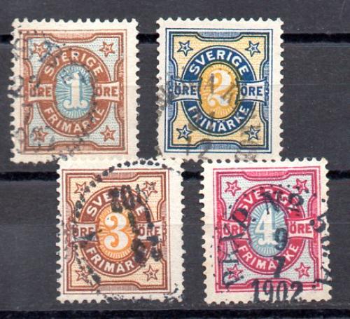 Suecia Año 1892 Nº Yvert 51/54 (o)